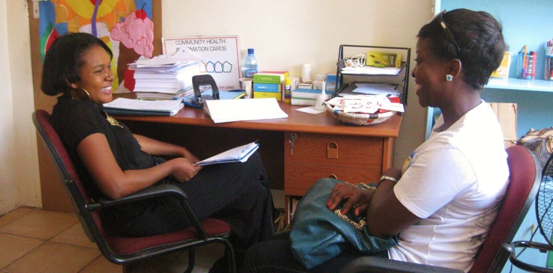 Betty during a counselling session at the TTF Clinic. 